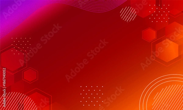 Obraz abstract red background with dots