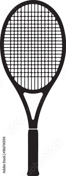 Obraz Tennis Racket Icon Silhouette Bundle