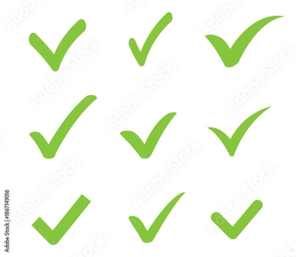 Fototapeta Elegant simple tick shape element design