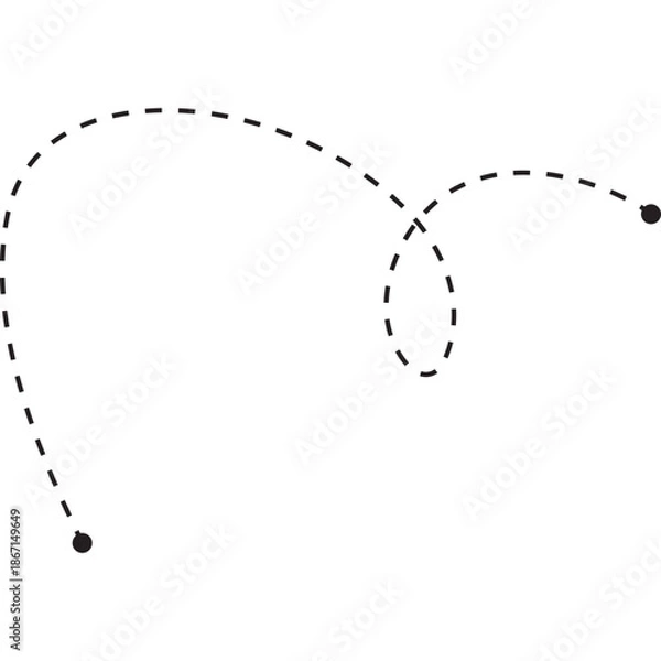 Fototapeta Dash Line Illustration