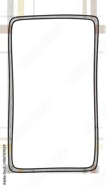 Obraz Abstract rectangle frame with copy space on plaid background