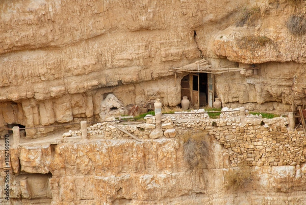 Obraz old construction in the mountains