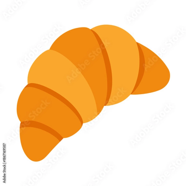 Fototapeta Croissant vector on white background