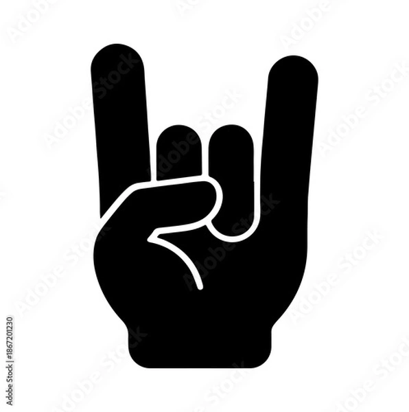 Obraz rock on hand sign