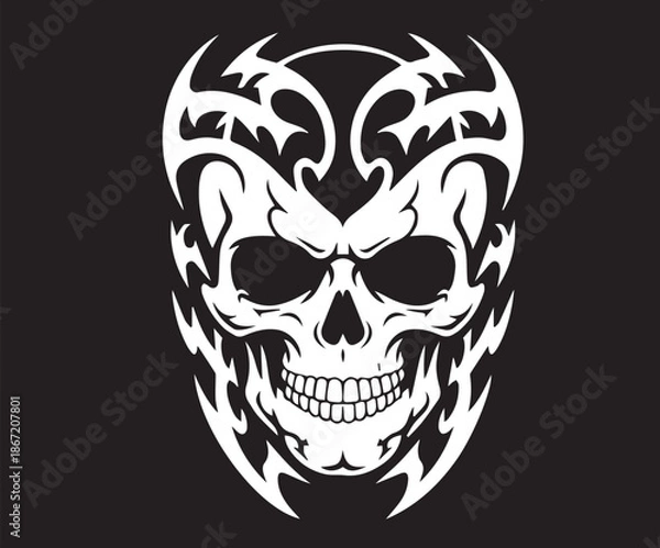 Obraz A customizable skull design featuring various integrated shapes.