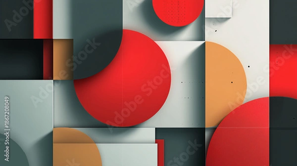 Obraz geometric abstract shapes background