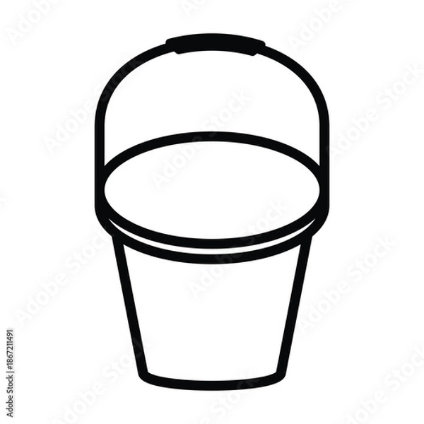 Obraz bucket water household icon vector