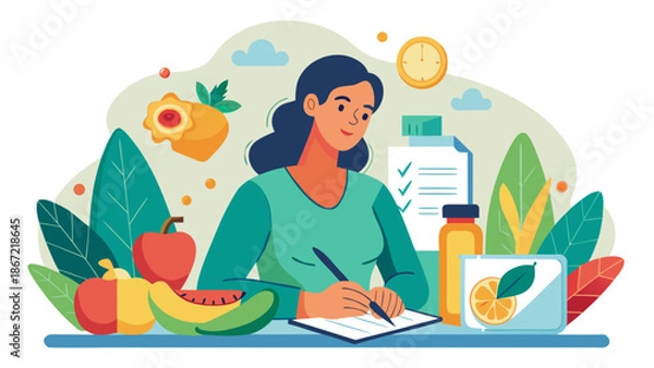 Obraz Healthy lifestyle planning Vector
