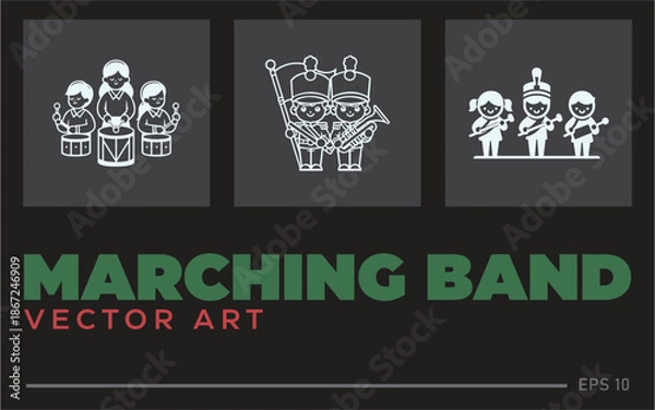 Obraz Marching Band logo template