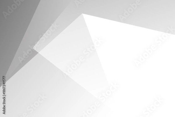 Obraz Abstract white and gray triangle shape background. texture white pattern. vector illustration	