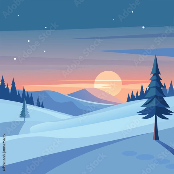 Obraz winter landscape with trees