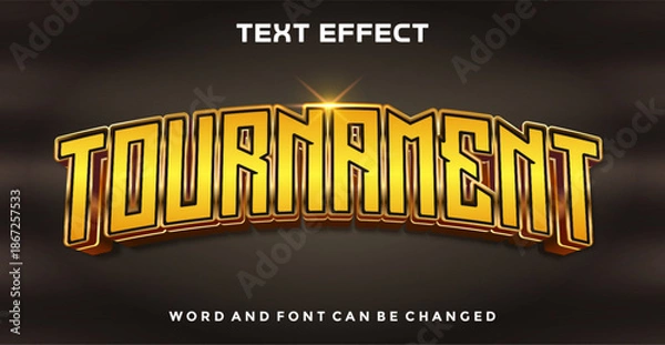 Fototapeta Tournament editable text effect