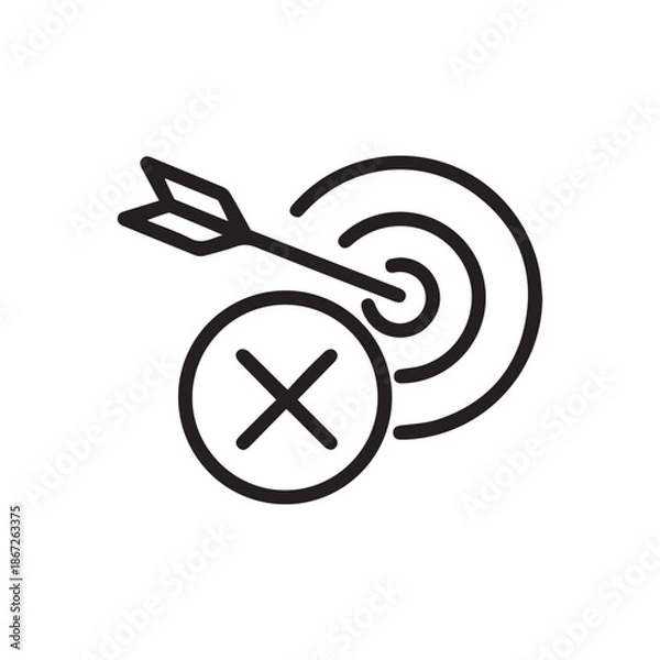 Obraz target miss icon
