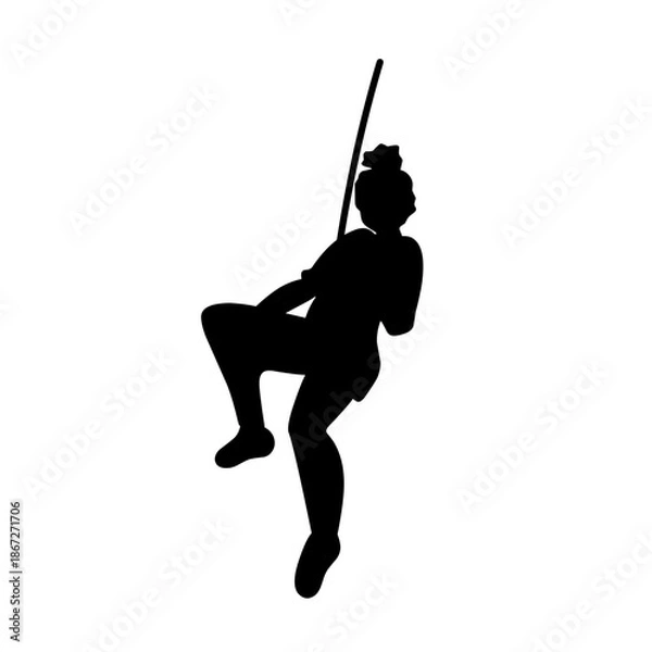 Obraz Sport climbing silhouette vector