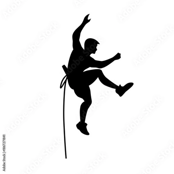 Obraz Sport climbing silhouette vector