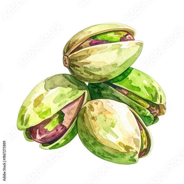 Obraz ピスタチオの水彩イラスト