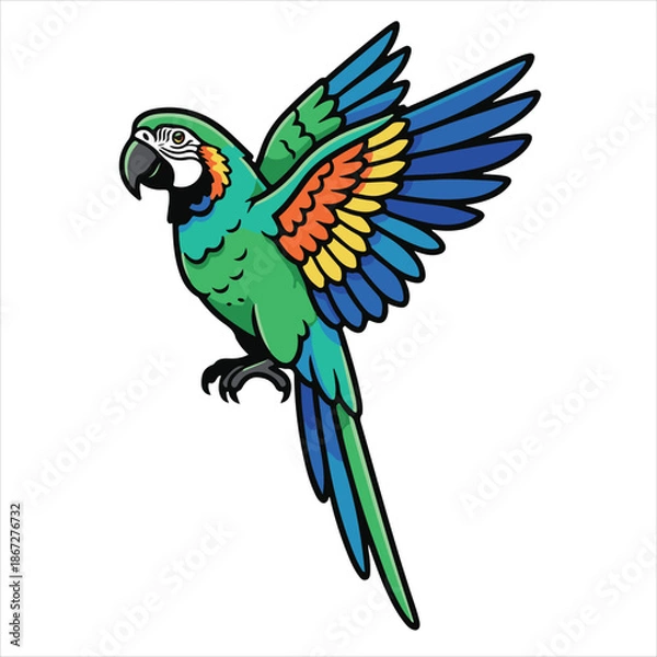 Obraz blue and yellow macaw