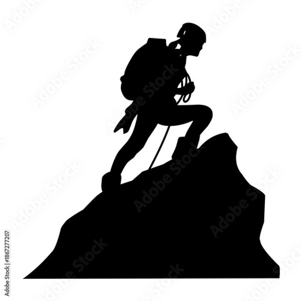 Obraz Hiking silhouette vector