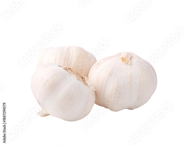 Obraz Three Garlic Isolated on white