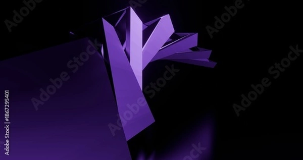 Obraz Futuristic architecture background building geometric shape 3d render