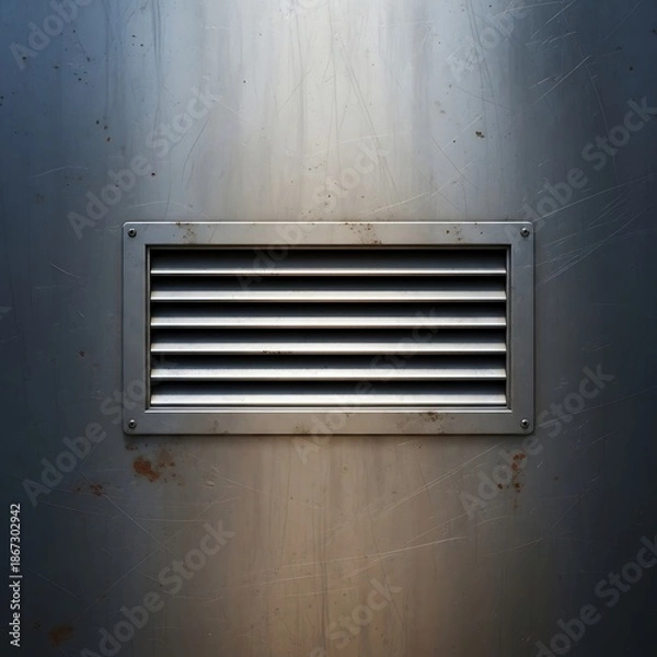 Obraz Metal Ventilation Duct on Wall.
