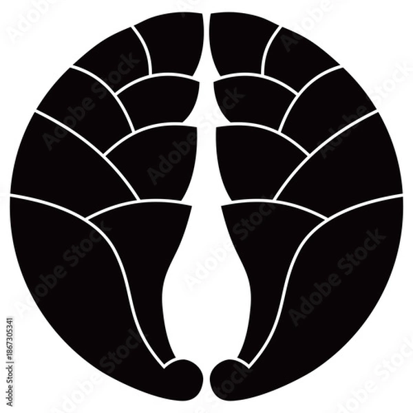 Obraz 家紋です。八つ割り抱茗荷といいます。