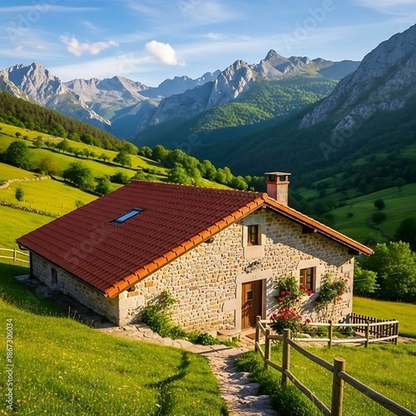 Obraz Rustic Mountain Home.