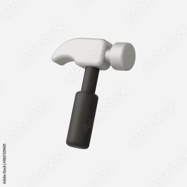 Obraz 3d Realistic Hammer vector illustration