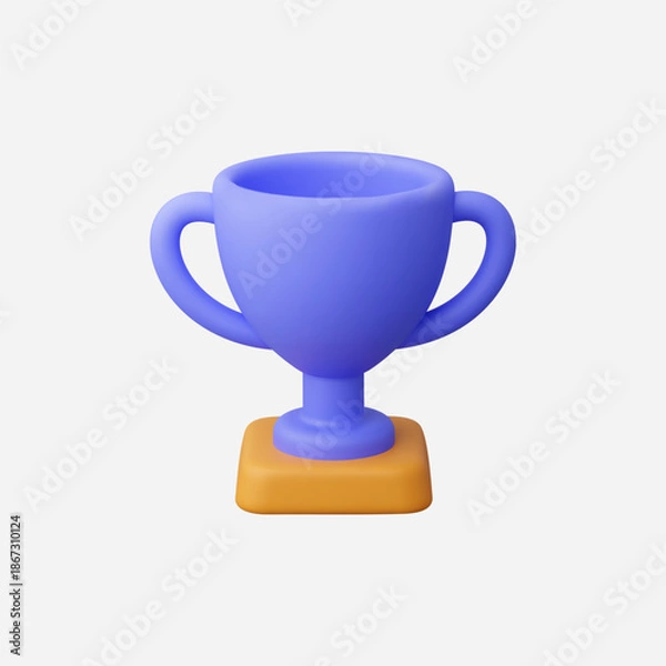 Obraz 3d Realistic Trophy vector illustration