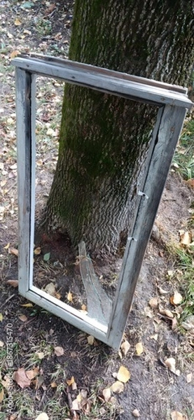 Fototapeta Window frame without glass