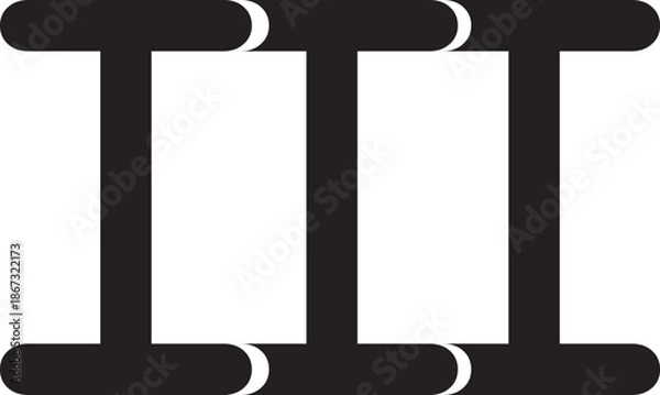 Fototapeta III Creative logo Icon.eps