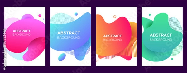 Fototapeta Vector modern futuristic covers set