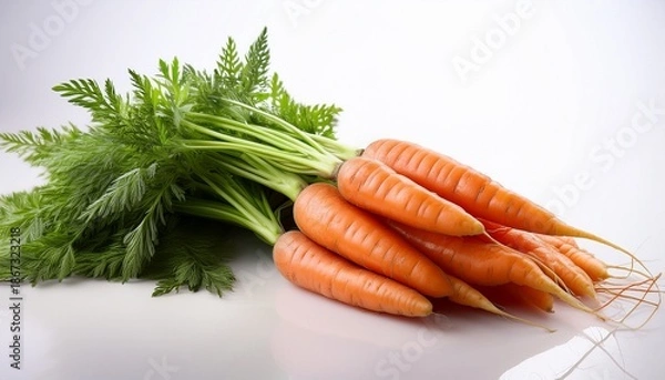 Obraz carrots on a white background