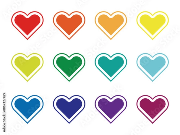 Obraz いろいろハートセット3