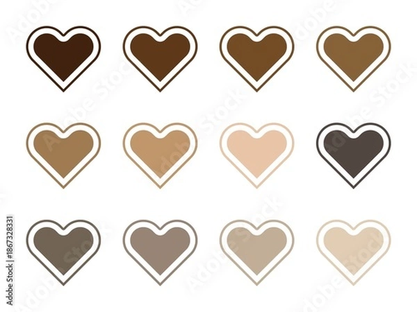 Obraz いろいろハートセット6