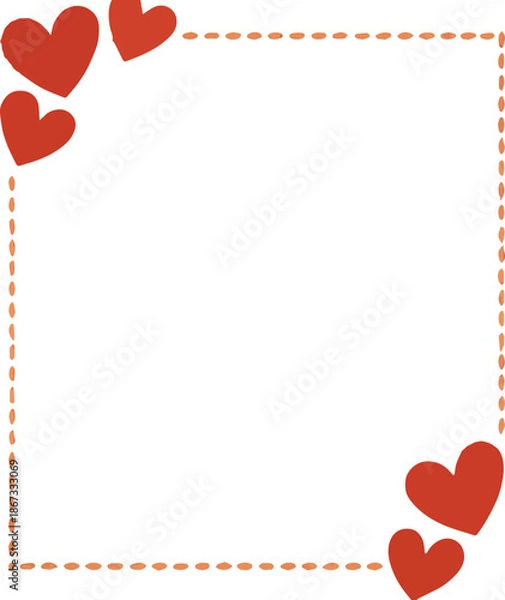 Obraz Classic Bold Red Heart Frame