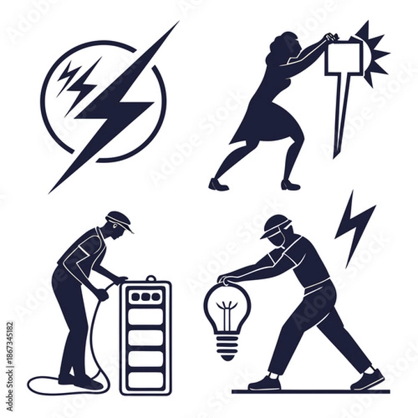 Obraz Electrician at work