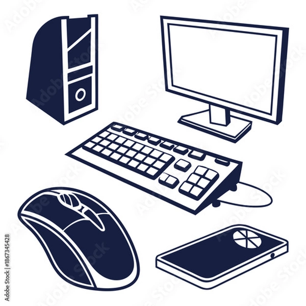 Obraz Computer workstation with peripherals