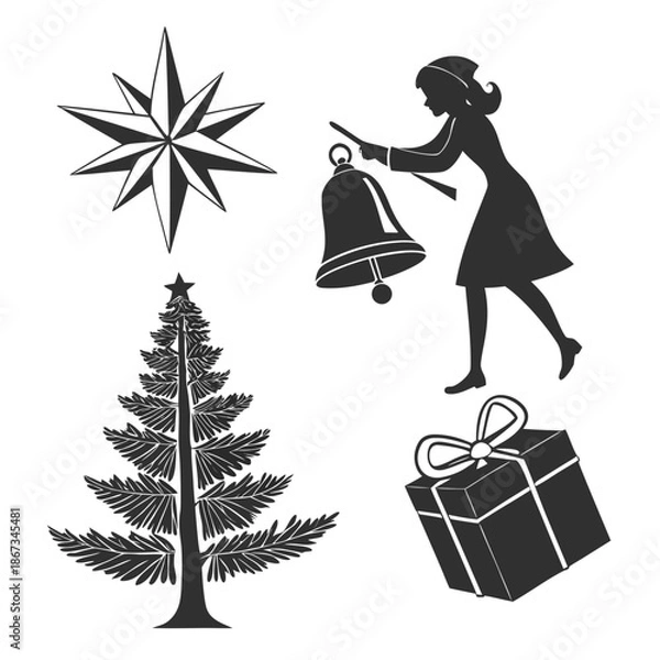 Obraz Christmas silhouettes