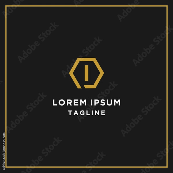 Obraz pi or ip hexagon logo