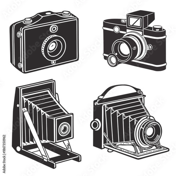 Obraz Vintage cameras collection