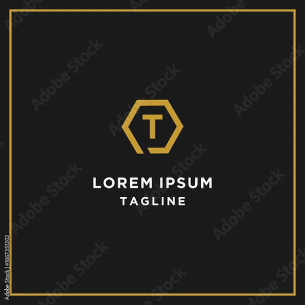 Obraz pt or tp hexagon logo