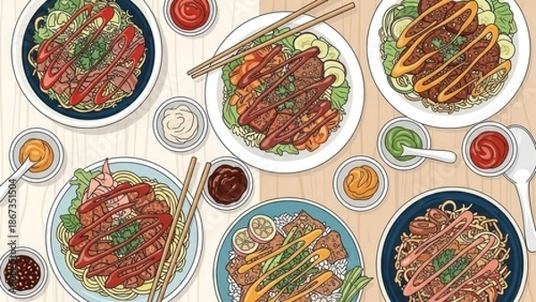 Obraz easter eggs on a wooden background