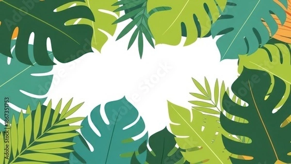 Obraz green leaves background