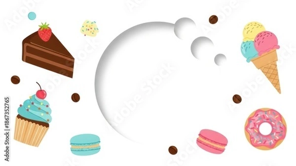 Obraz ice cream background