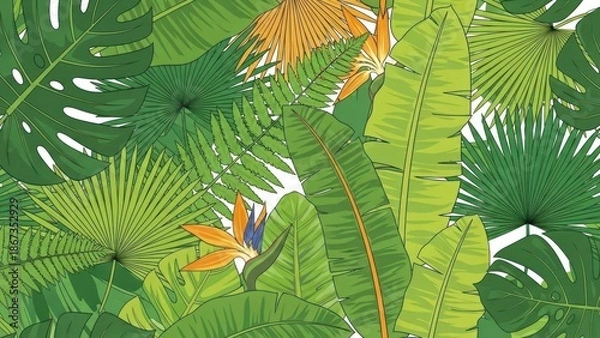 Obraz green leaves background