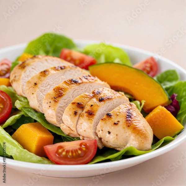 Obraz 닭가슴살 샐러드 요리
