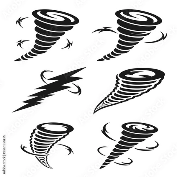 Obraz Tornado silhouettes