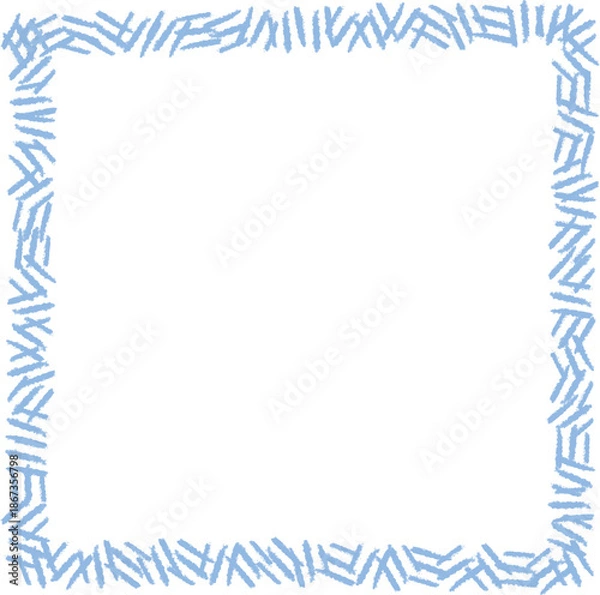 Obraz 水色のスクラッチ柄イラストのスクエアフレーム　細　Adobe Illustrator Artwork