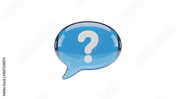 Obraz Question mark bubble floating high